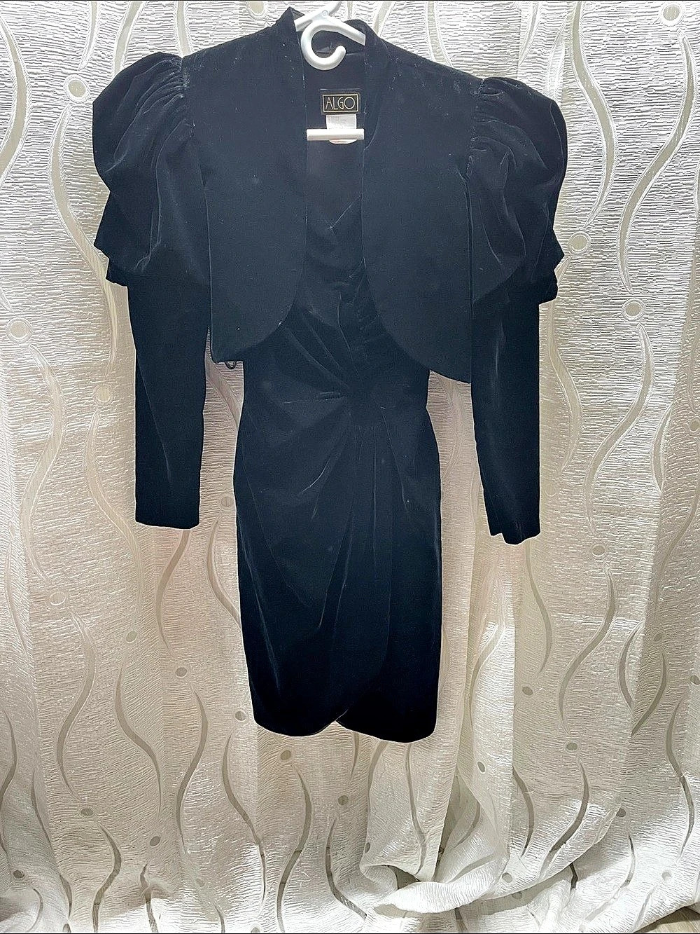 ALGO Black Mini Dress Size 7/8 with Bolero